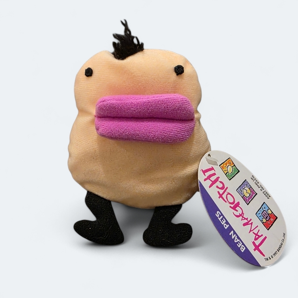 Tamagotchi Beanie Plush with Pink Lips